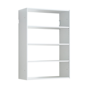 Devi White Wall Mounted Wood Closet System with Modular Design and Ample Storage