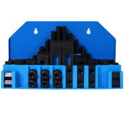 58Pc T-Slot Clamping Kit Mill Machinist Set With T-slot cleaner and Tightening Wrench (3/4 Table Slot 5/8-11 Stud Size) 58pcs clamping kit,5/8-11' x 3/4', blue storage box