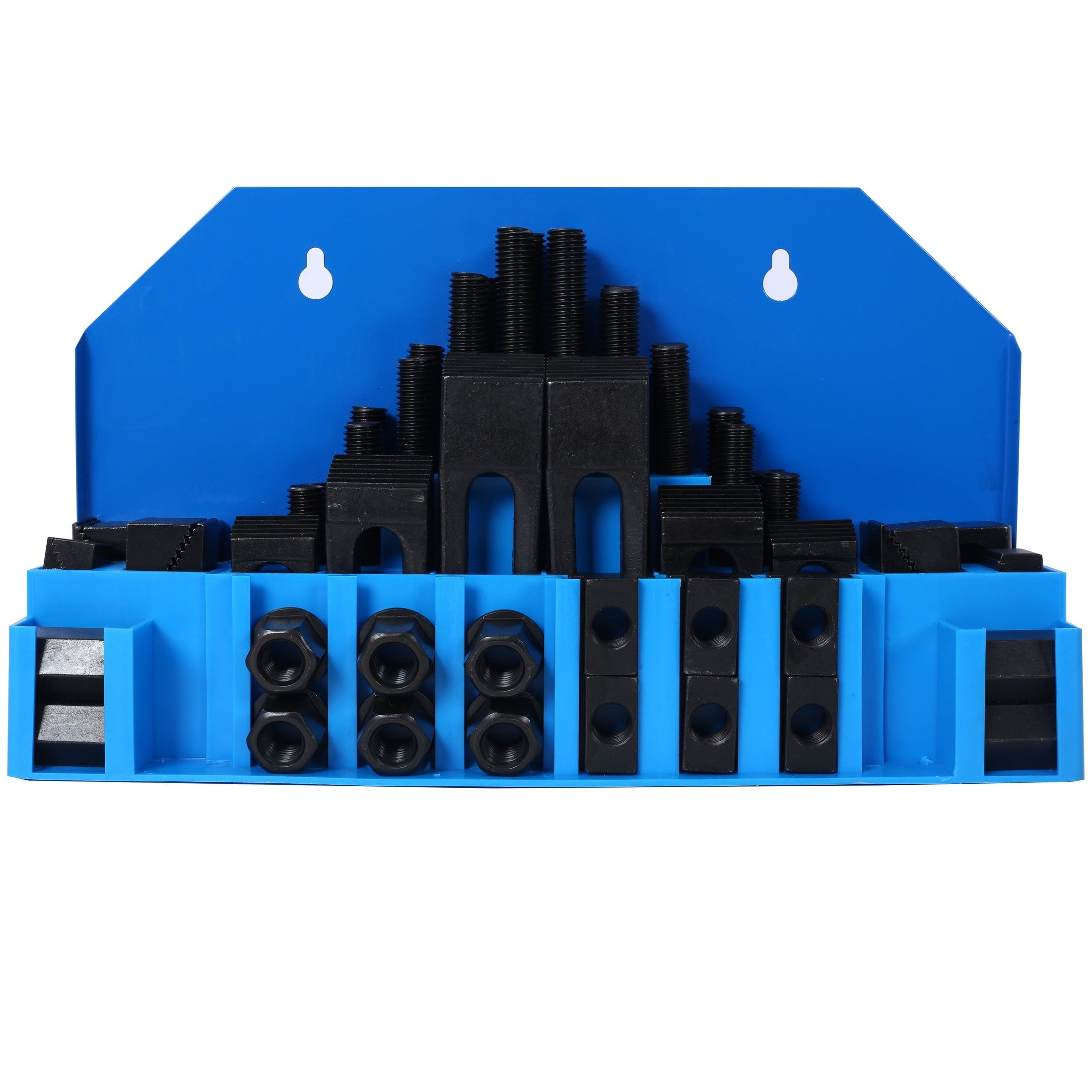 58Pc T-Slot Clamping Kit Mill Machinist Set With T-slot cleaner and Tightening Wrench (3/4 Table Slot 5/8-11 Stud Size) 58pcs clamping kit,5/8-11' x 3/4', blue storage box