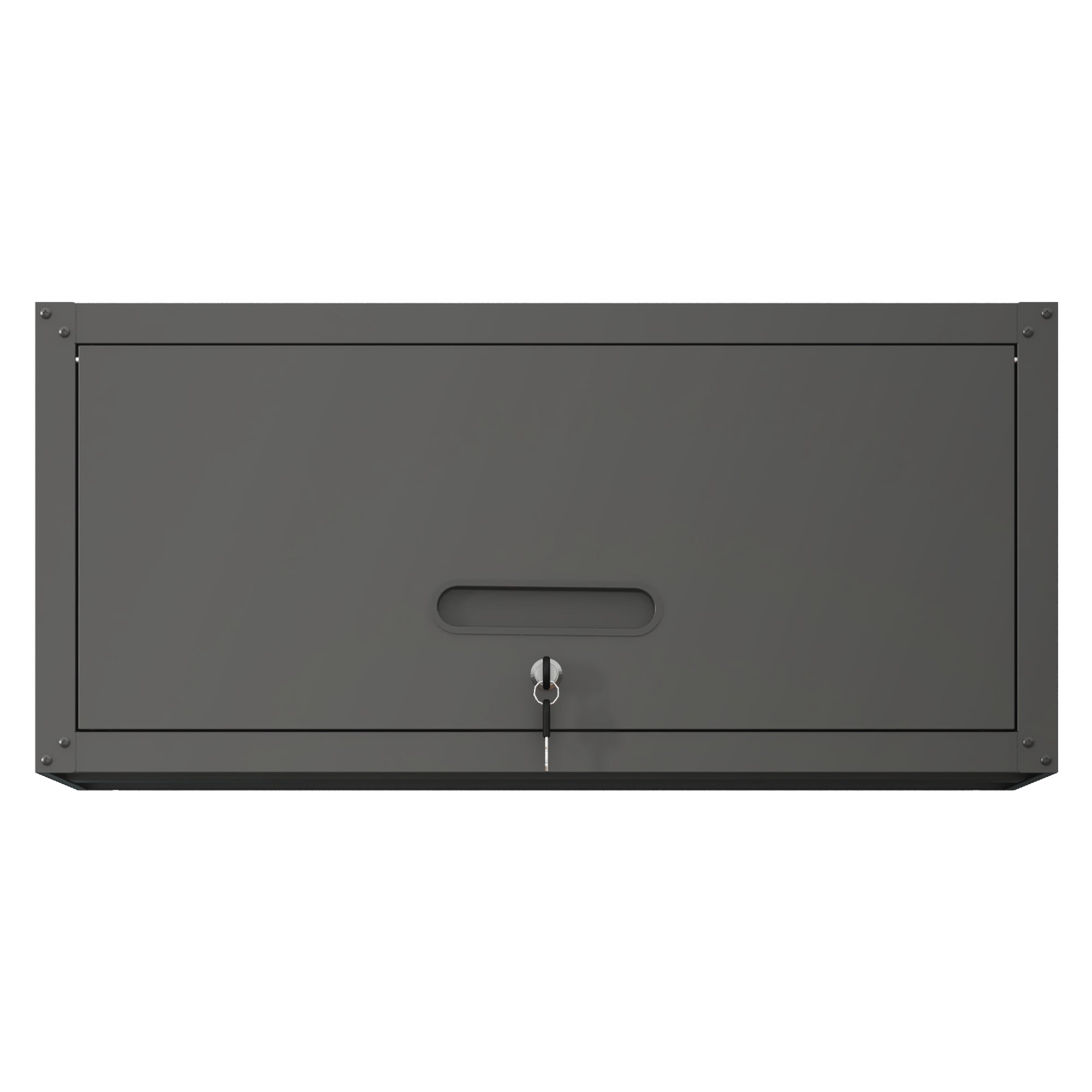 Heavy Duty Metal Wall Mounted Tool Storage Cabinet Steel Metal Garage Storage Cabinet Black 29.53x11.81x13.58 inches