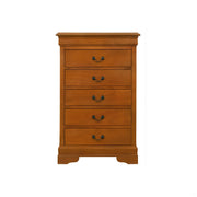 LouisPhillipe Traditional Style G02160-CH Chest with Carved Bases in Oak Particle Board