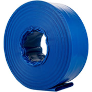 Discharge Hose, 2' x 105', PVC Fabric Lay Flat Hose, Heavy Duty Backwash Drain Hose with Clamps, Weather-proof & Burst-proof, Ideal for Swimming Pool & Water Transfer, Blue