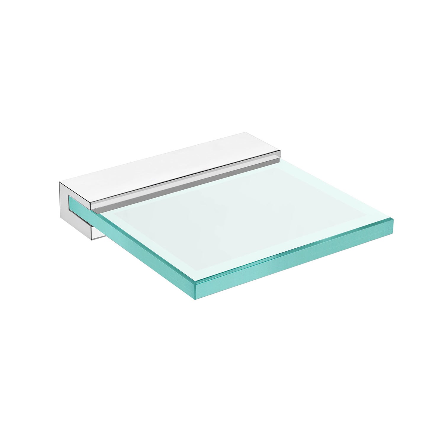 Dax Venice Soap Dish Tray Wall Mount Tempered Glass Chrome Finish