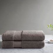 2 PCS 35x70' - 2PK 100% Cotton Bath Sheet Set Charcoal