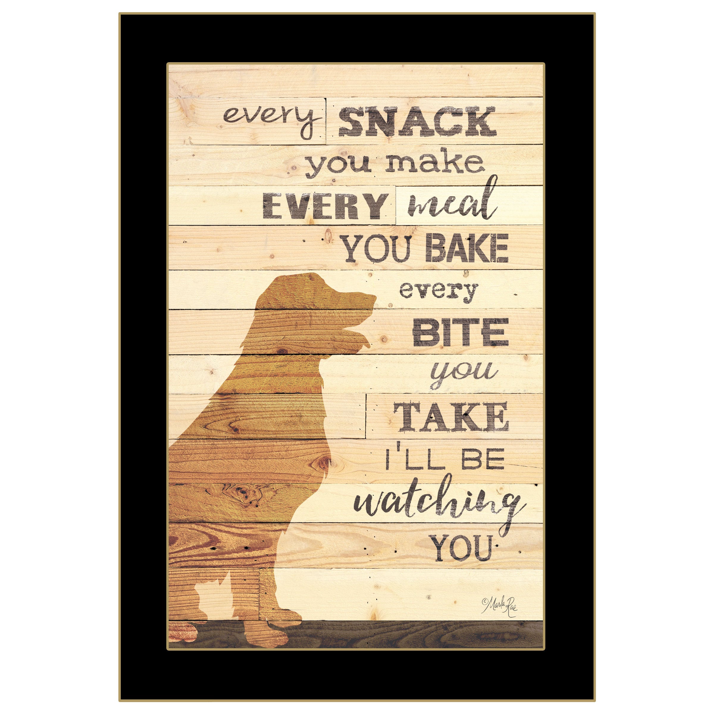 'Every Snack You Make' By Marla Rae, Ready to Hang Framed Print, Black Frame