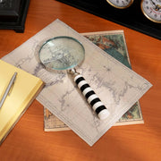 Magnifying Glass with Black & White Resin Handle