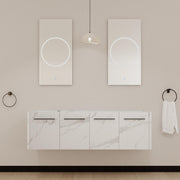 60 Inch Wall-mounted Bathroom Vanity (Only the Cabinet Body, No Top Sink)-BVB09160CW