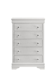 Blaze Modern Style 5-Drawer Chest Made with Wood in White  same as B009P286633 (CA inventory)