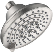 6 Spray Settings High Pressure Shower Head 5' Rain Fixed Showerhead - Brushed Nickel Adjustable Shower Head with Anti-Clogging Nozzles, Low Flow Easily Installation