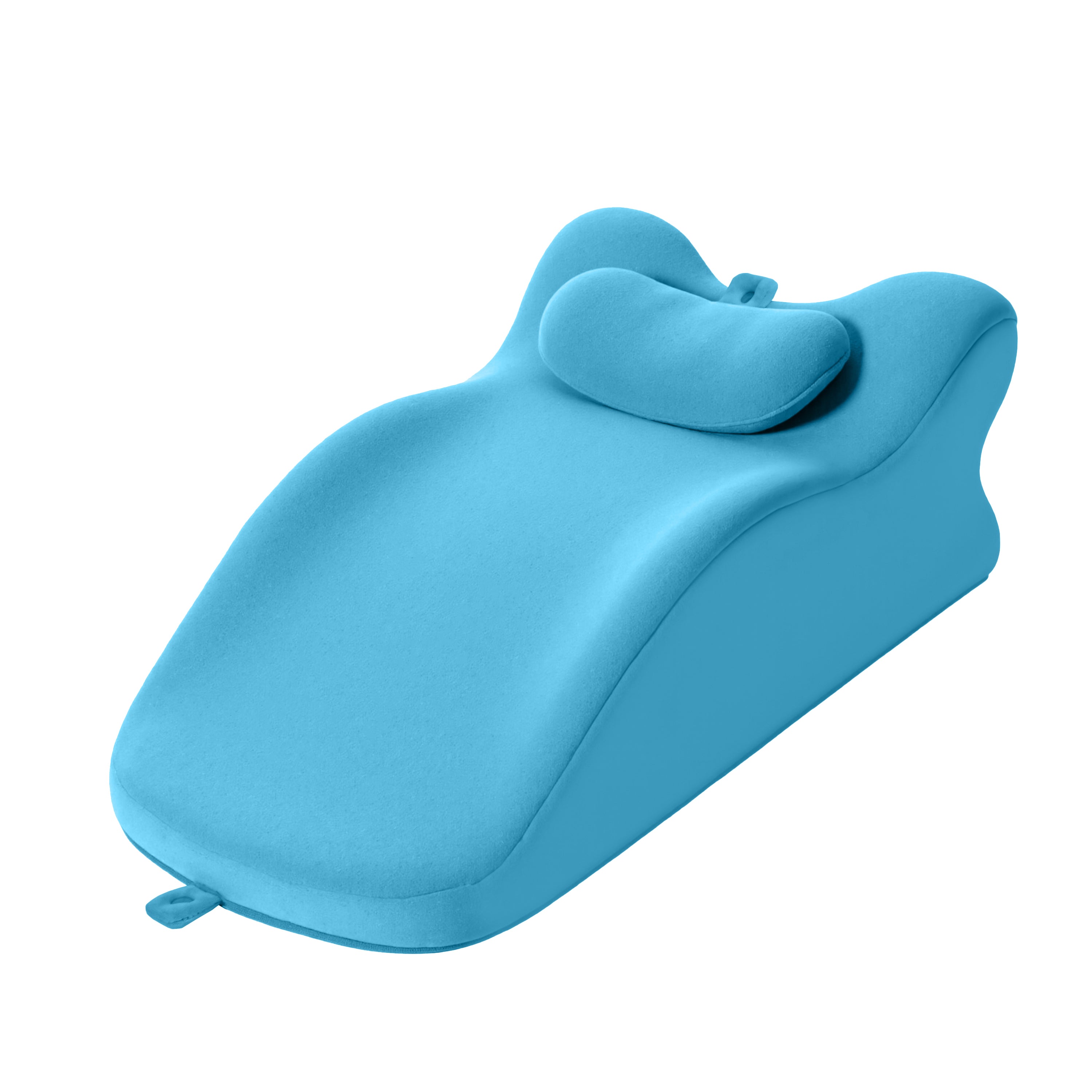 Ergonomic Spinal Posture Support Bed Pillow - Blue, Memory Foam with Removable Cover, 23.6 x 14.1 x 9 inches