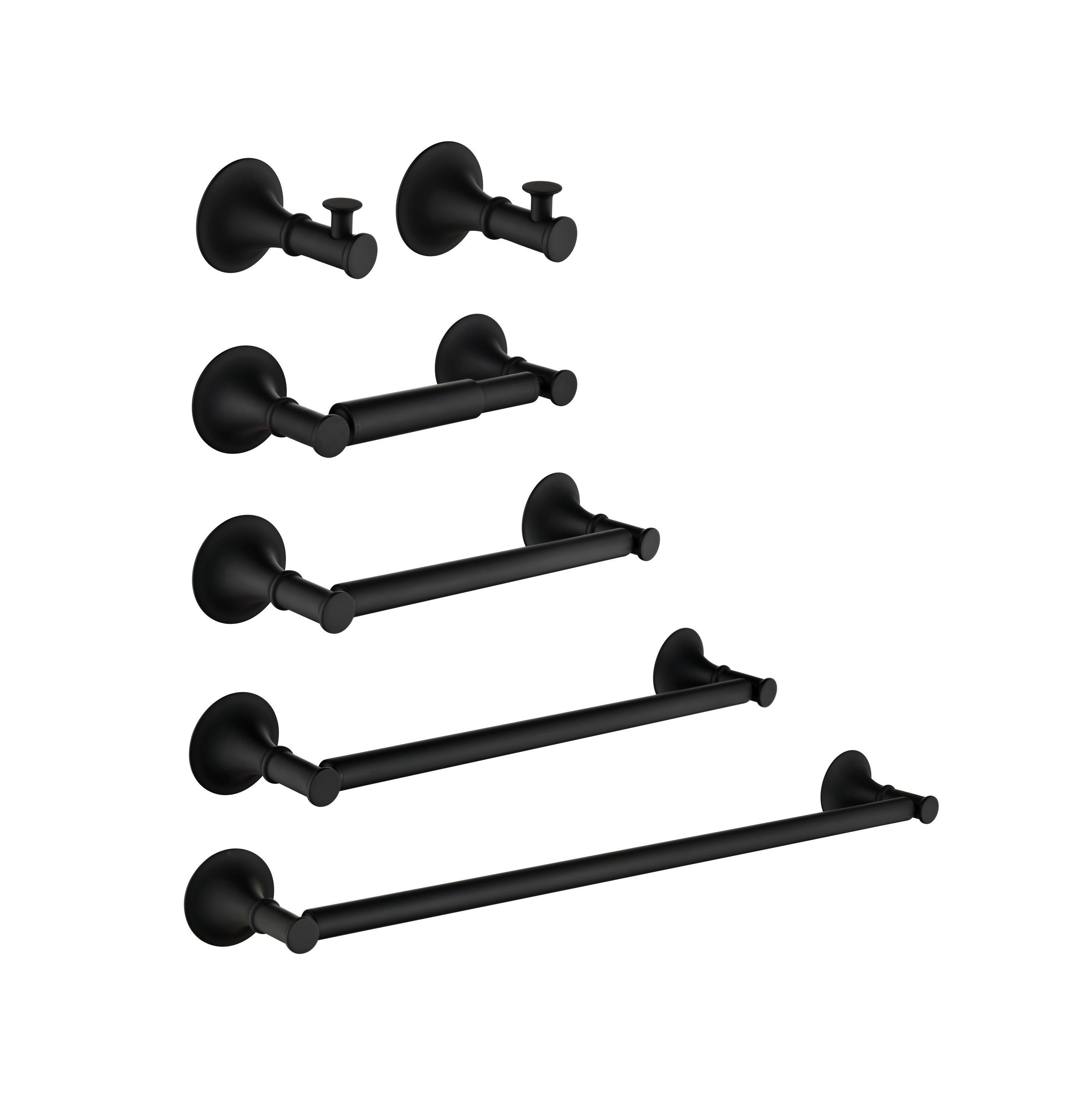 6 Piece Bathroom Towel Rack Set Wall Mount