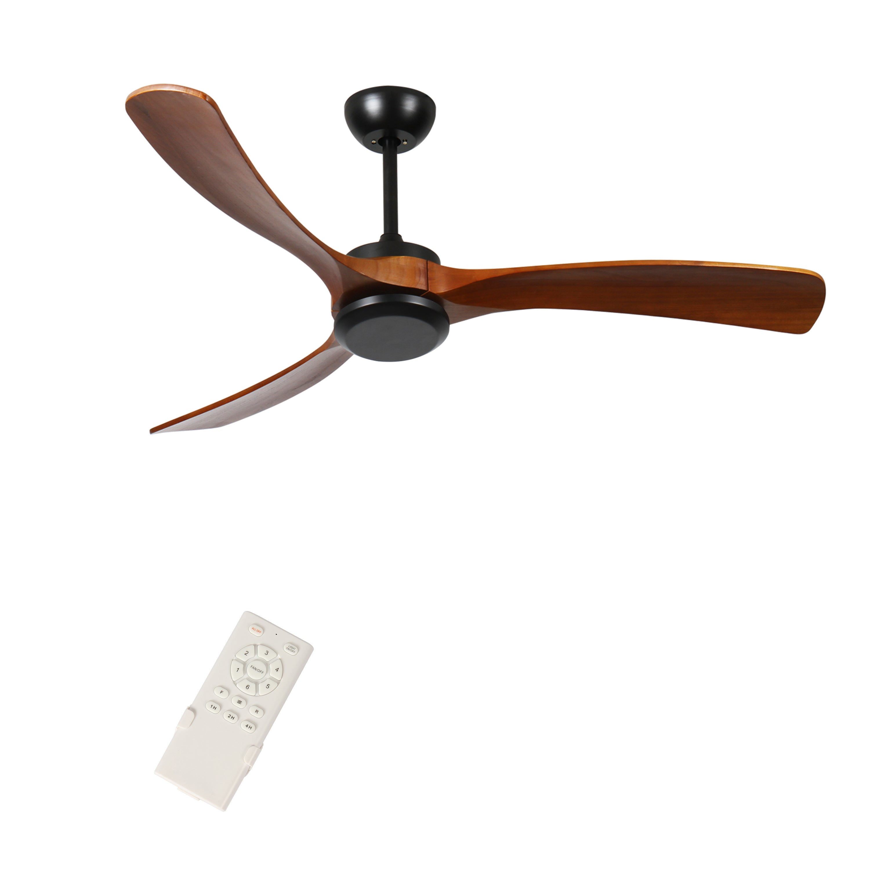 72 Inch wood Ceiling Fan no light with Remote Control, Low Profile Ceiling Fan without Light,Noiseless Reversible DC Motor with Timer