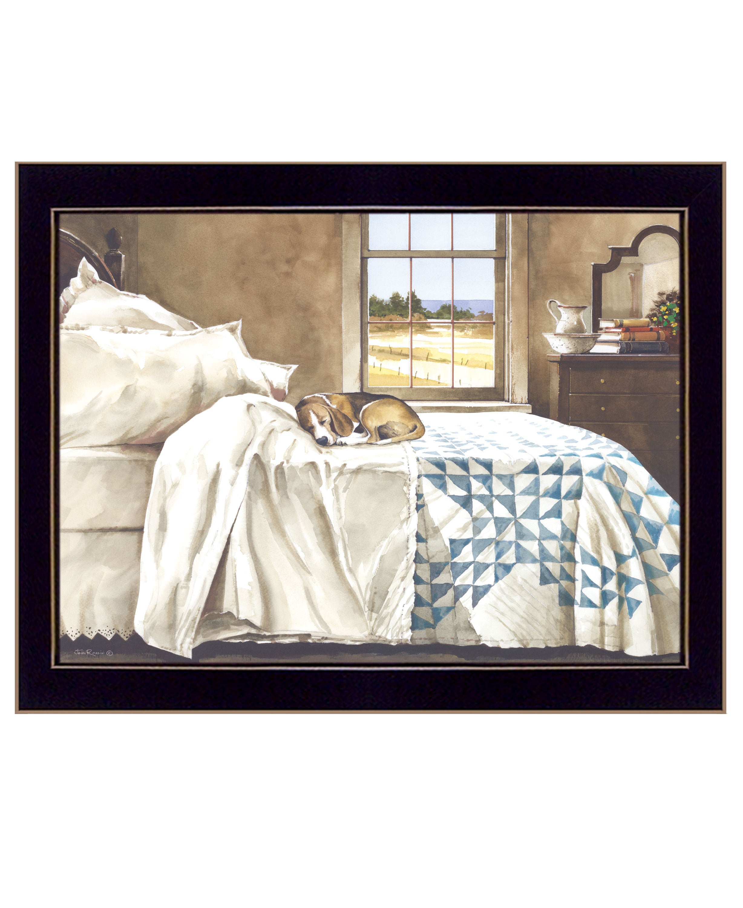 'Home Alone' by Artisan John Rossini, Ready to Hang Framed Print, Black Frame