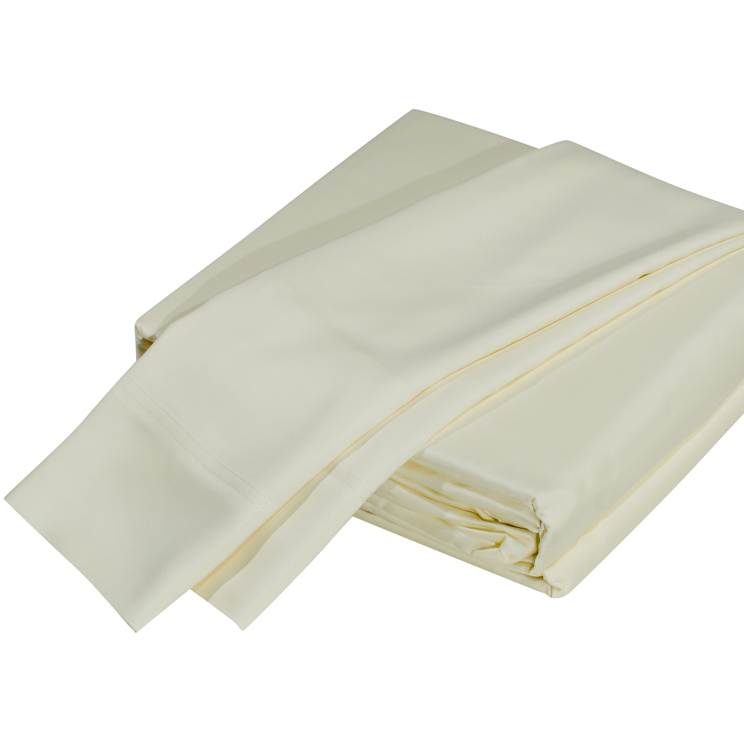 Luxuriously Soft 100% Viscose Derived from Bamboo 5-Piece Sheet Set , Oeko-TEX Certified, Split King - Crème