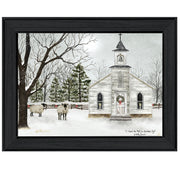 Trendy Decor 4U 'I Heard the Bells on Christmas' Framed Wall Art, Modern Home Decor Framed Print for Living Room, Bedroom & Farmhouse Wall Decoration by Billy Jacobs