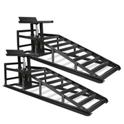 Car Ramps 2 Pack Car Ramps for Oil Changes Heavy Duty Steel Hydraulic High Lift Service Vehicle Ramps 5T Automotive Truck Wheel Ramps with Support Jack for DIY Auto Beauty Stores Repair