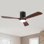 52' Intergrated LED Ceiling Fan Lighting with Solid Wood Blade