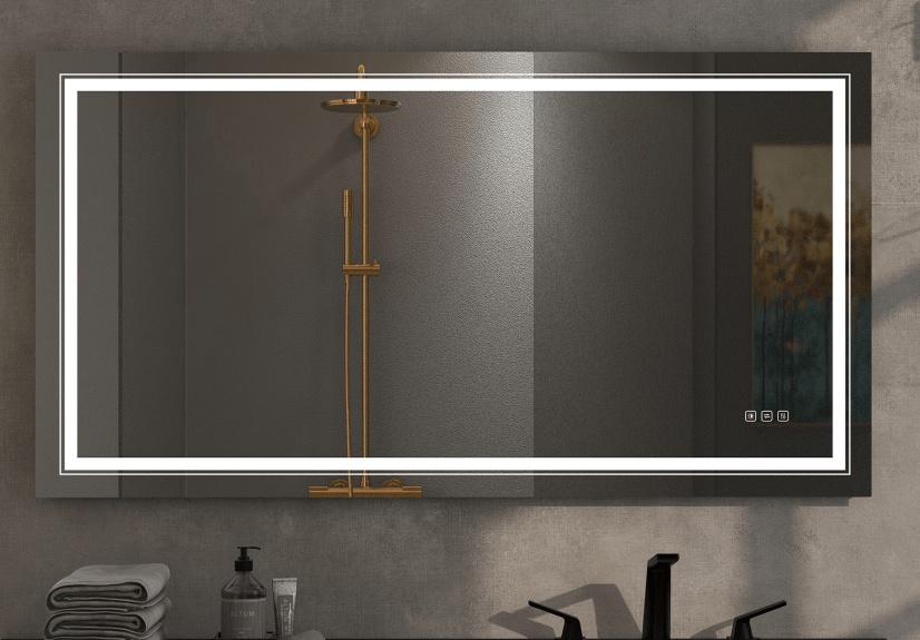 3055 inch  Bathroom LED mirror Anti- fog mirror with button