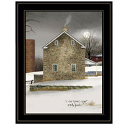'Cold Winters Night' by Artisan Billy Jacobs, Ready to Hang Framed Print, Black Frame