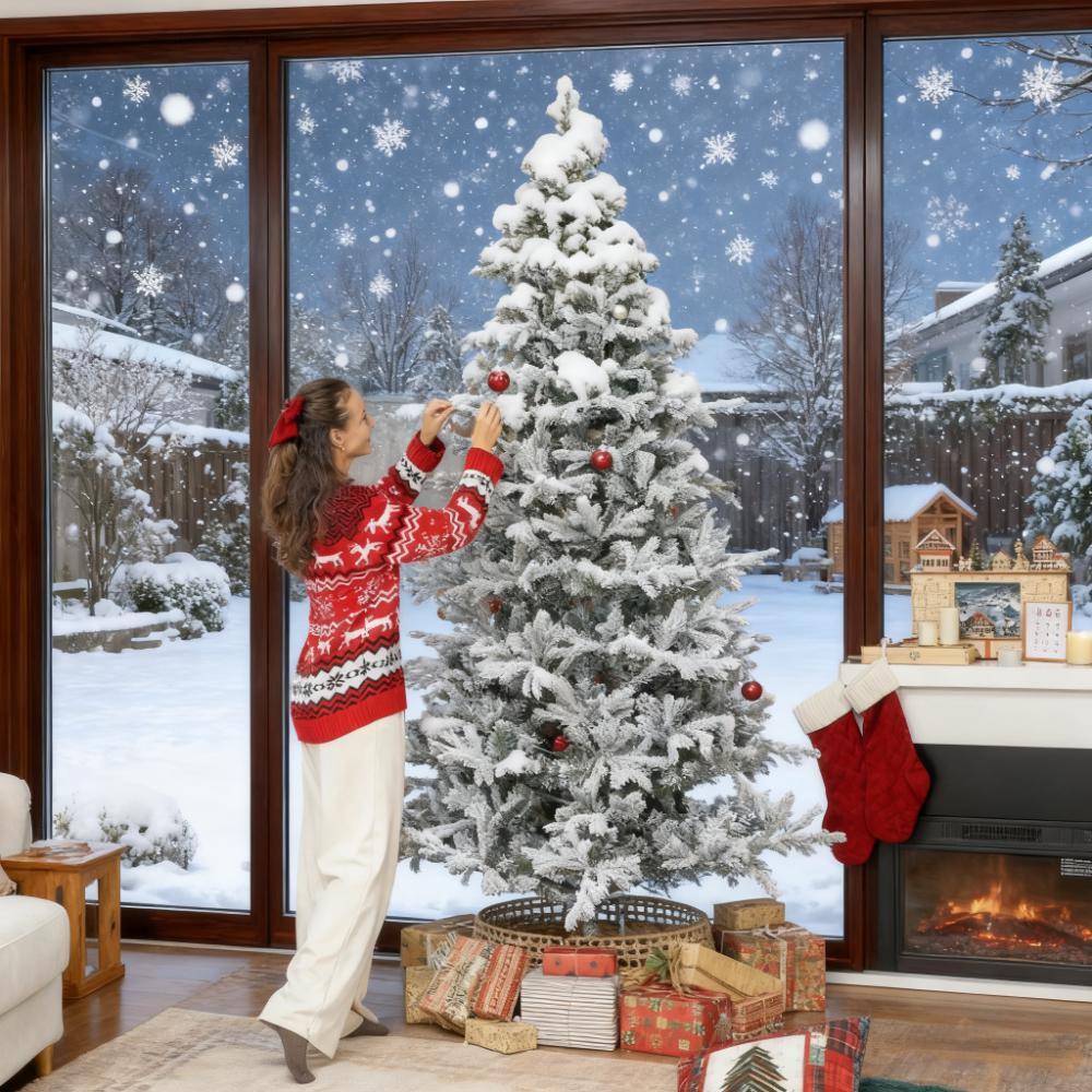 9 ft Artificial Christmas Tree with Realistic Branches – Fenide