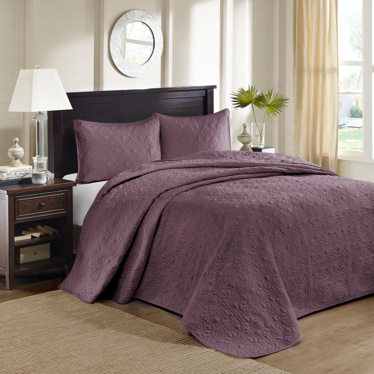 Reversible Quilt Set Purple Full/Queen