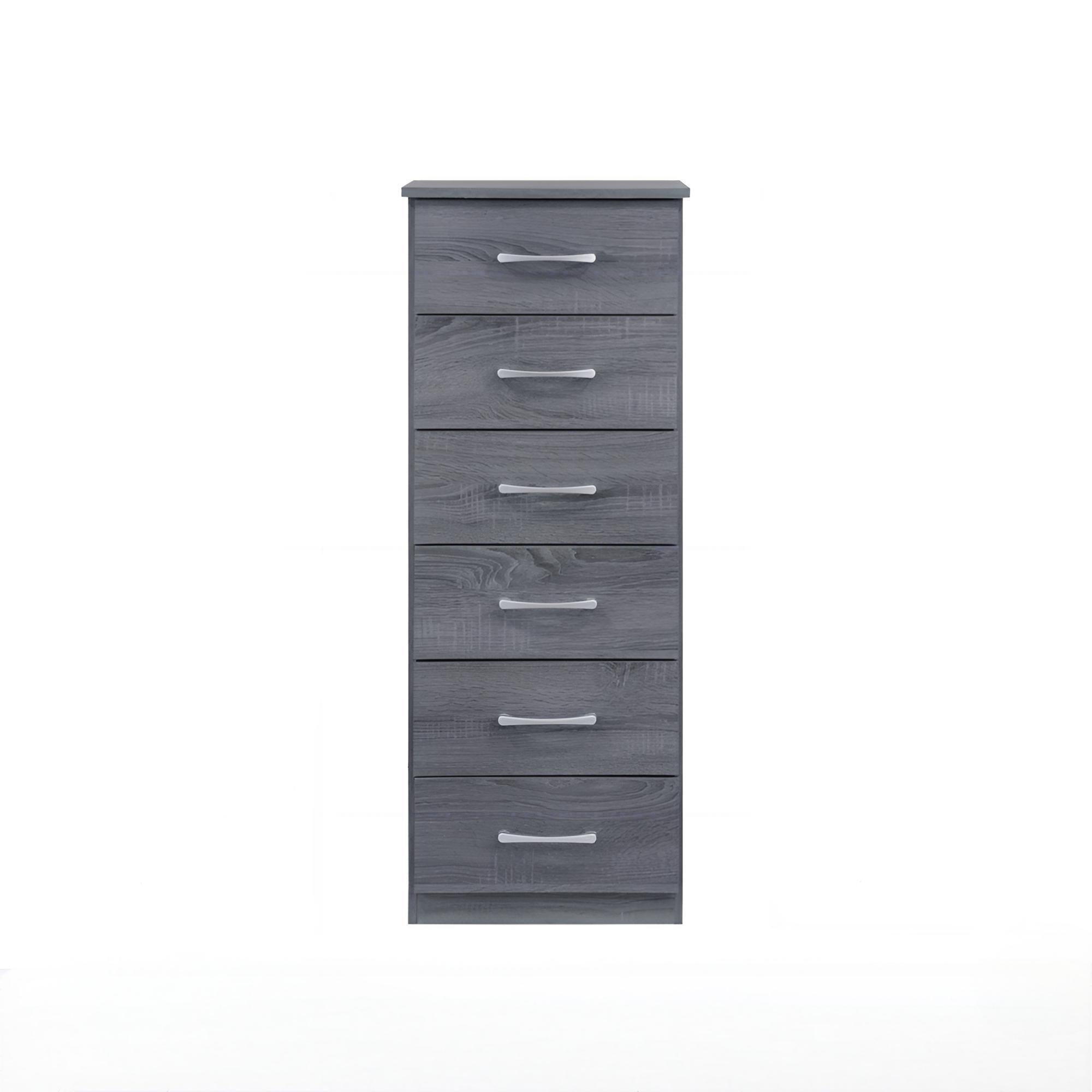 Boston G023-LC Lingerie Chest with Functional Storage Solutions, Gray, Particle Board, 46x18x16 inches