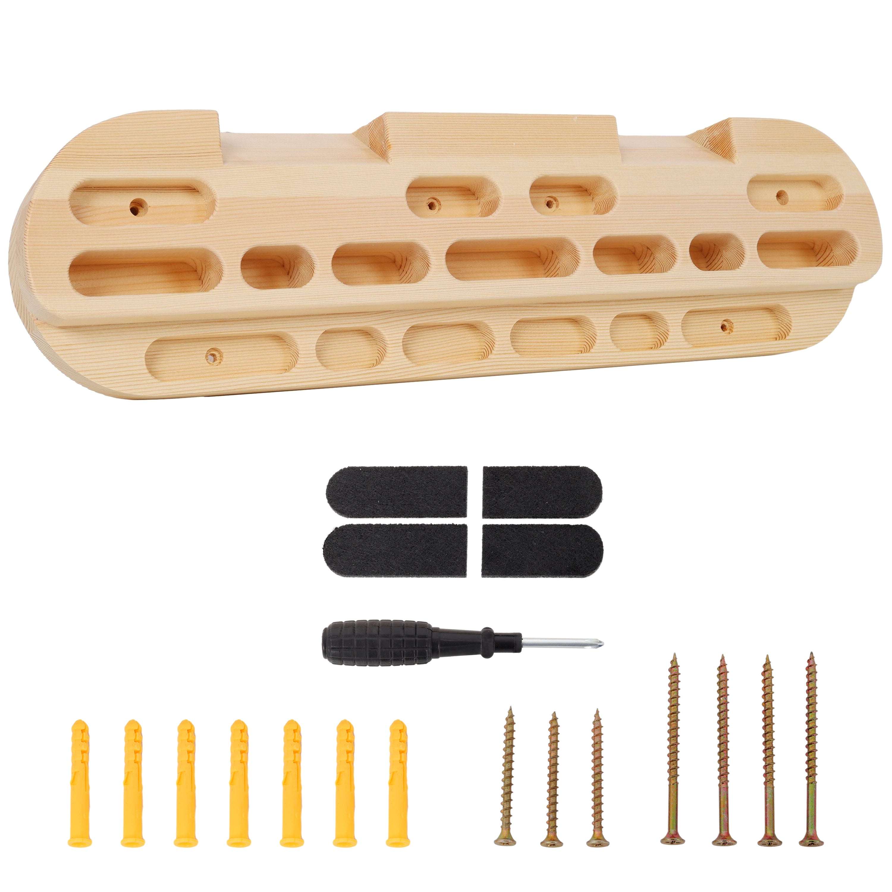 Climbing Hangboard Rock Climbing Training,Rock Climbing Fingerboard, Wooden Climbing Board Trainer for Strengthen Fingers and Grip