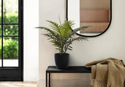 Artificial Plant, 20' Tall, Palm, Indoor, Faux, Fake, Table, Greenery, Potted, Real Touch, Decorative, Green Leaves, Black Pot