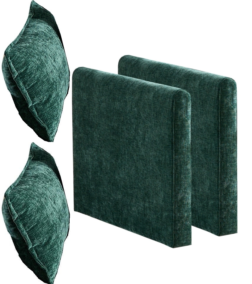 Cloud Sofa Armrests only, Modern Sectional Couch, for Living Room Bedroom and Apartment, Comfy Double Layer Upholstered Seat Cushion, Breathable Chenille Fabric, Green