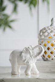 9.1x4.2x7.5' Trumpeting Elephant Accent