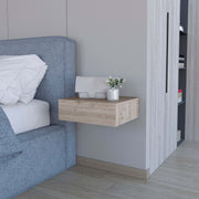 Light Gray Wall-Mounted Floating Nightstand