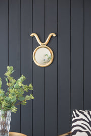 12.5' x 16' Modern Gold Round Mirror with Aluminum Frame, Wall Decor for Entryway Living Room Hallway