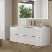 DAX Venice Single Vanity Cabinet 2 Drawers 48 Inches White w/Onix Basin