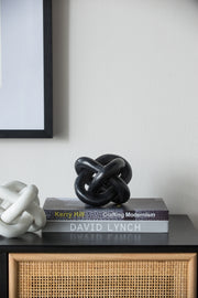 6x6x6' Decorative Marble Chain Sculpture, Black