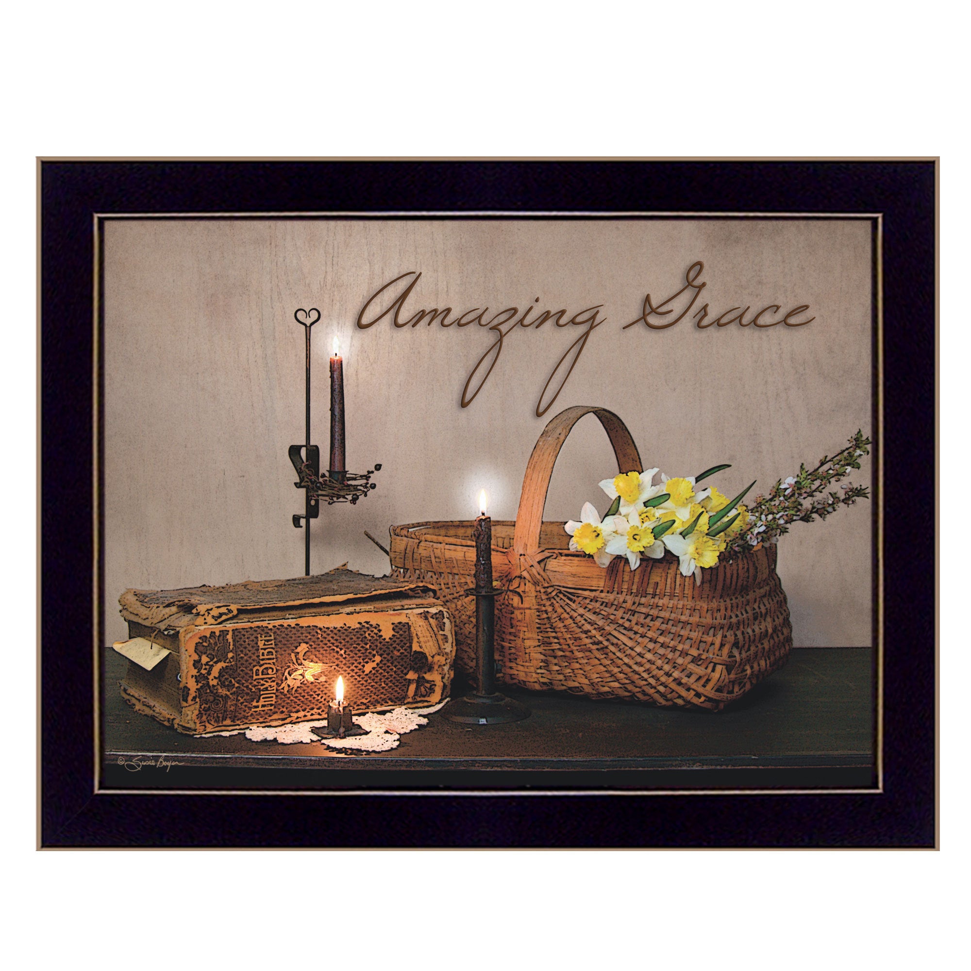 'Amazing Grace' By Susan Boyer, Printed Wall Art, Ready To Hang Framed Poster, Black Frame