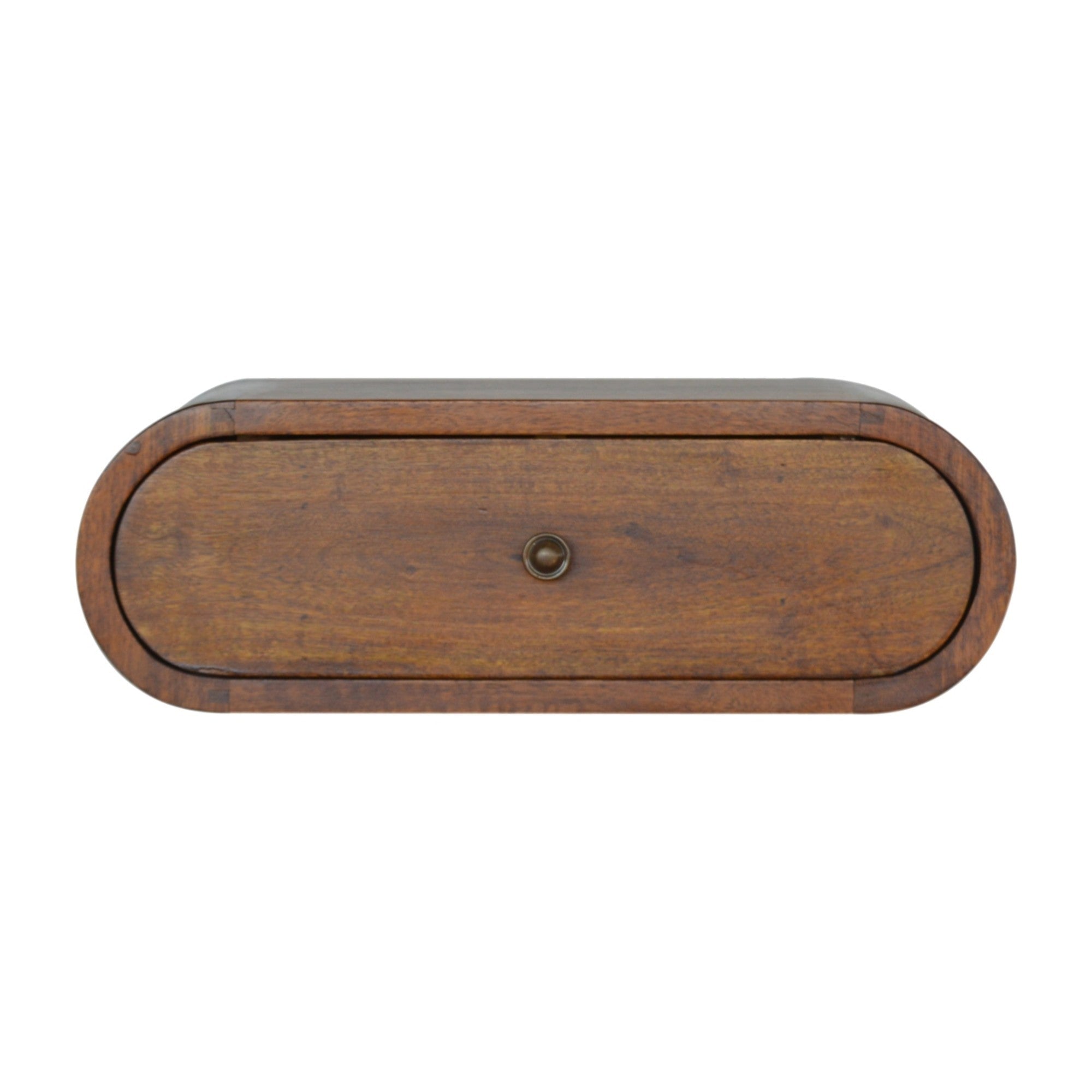 Wall Mounted Round Chestnut nightstand