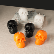 Halloween Funky Multicolor Skull Candle Box-6 Pcs