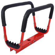 Versatile Steel Rest Door Hanger for Auto Repair and Storage, Red