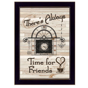 'Time for Friends' by Millwork Engineering, Ready to Hang Framed Print, Black Frame
