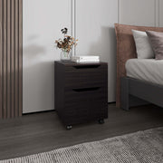 Wengue Nightstand with 1 Door and 1 Drawer