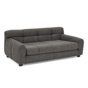 Modern Dark Gray Pet Sofa with Backrest and Armrests, Linen Fabric, 38'x14.5'x22' for Small and Medium Dogs