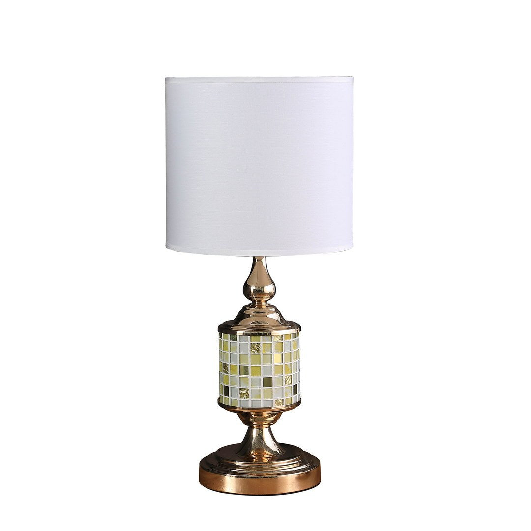 23' Layla Rose Gold Bohemian Glass Mosaic Modern Table Lamp