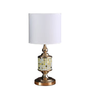 23' Layla Rose Gold Bohemian Glass Mosaic Modern Table Lamp