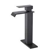 Waterfall Spout Single Handle Bathroom Sink Faucet