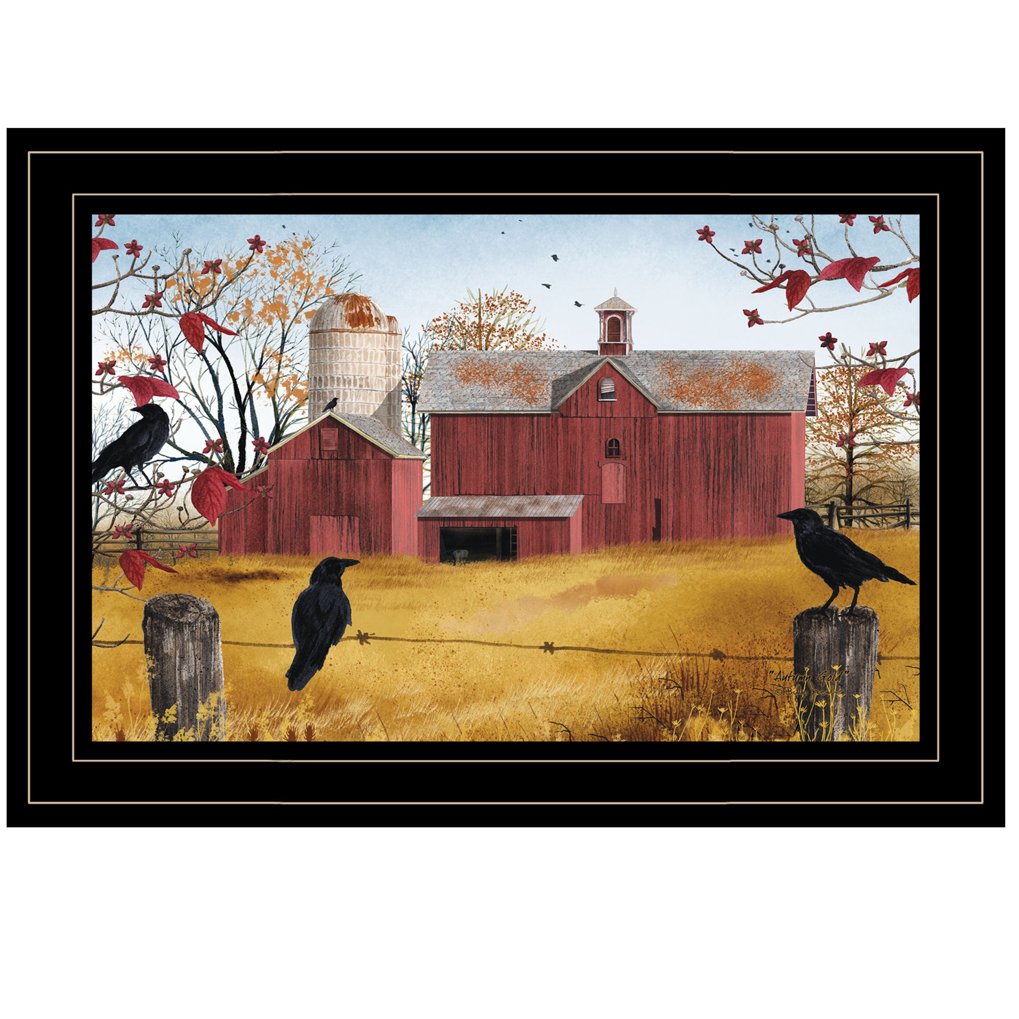 'Autumn Gold' by Billy Jacobs, Ready to Hang Framed Print, Black Frame