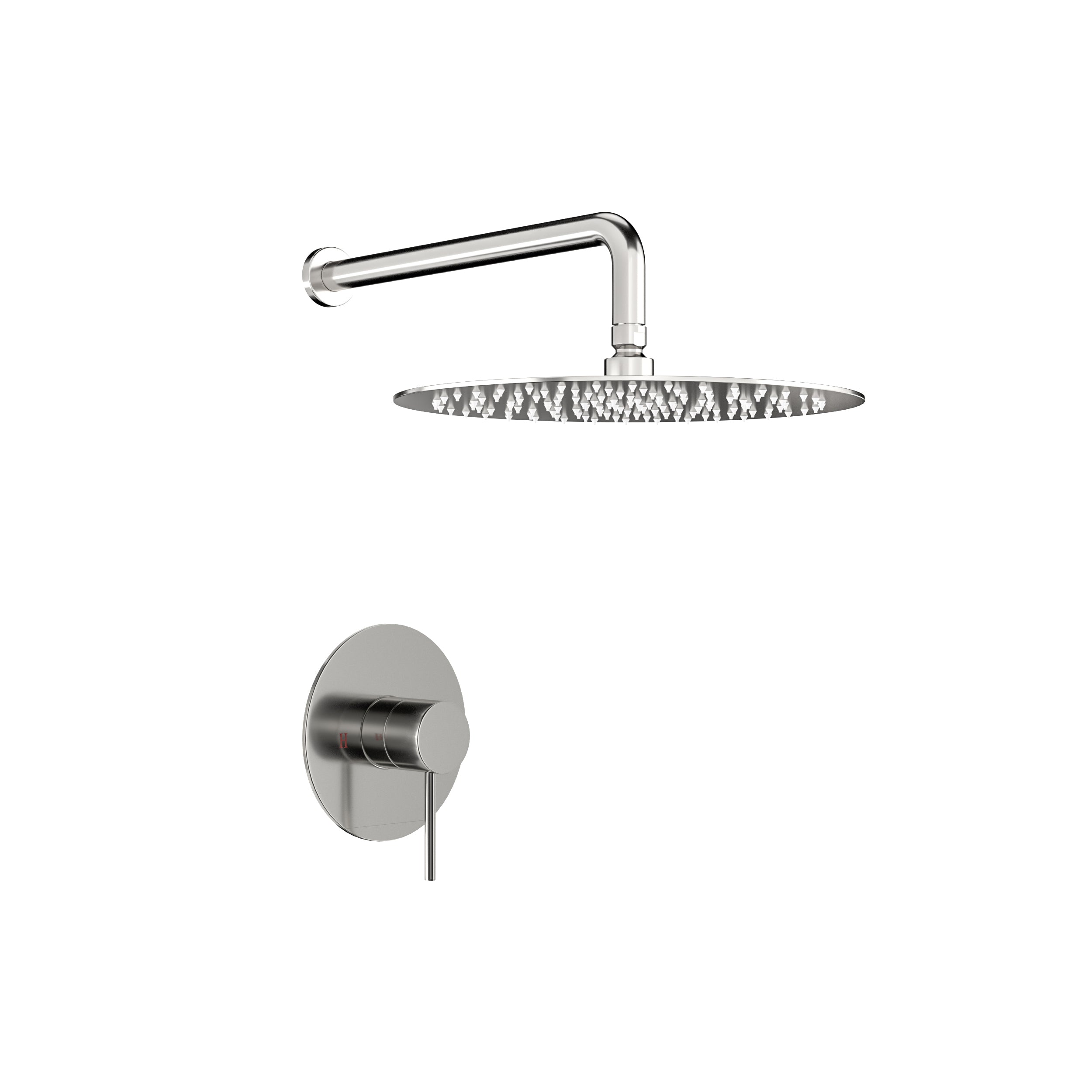 Brushed Nickel Shower Faucet Set with 10-Inch Rainfall Shower Head and Valve