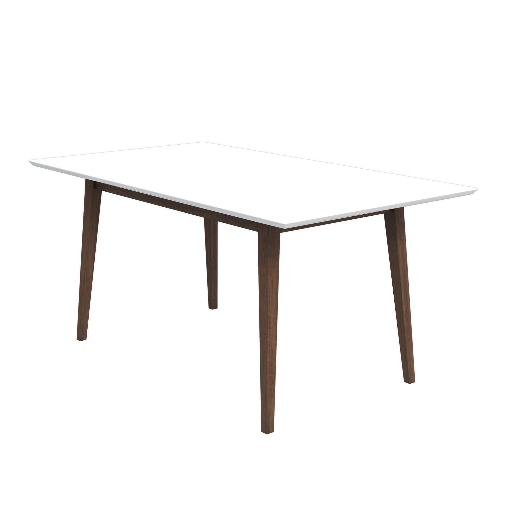 Mary Modern Style Solid Wood Rectangular Dining Kitchen Table White Finish