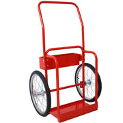 Large Dual Oxygen Tank Cart Dolly Double Cylinder Cart, 20'  pneumatic Wheels Includes two fastening belts
