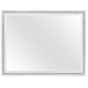 ALMERA Transitional Glam Glitter White Mirror Rubberwood 45.67' x 35.43'