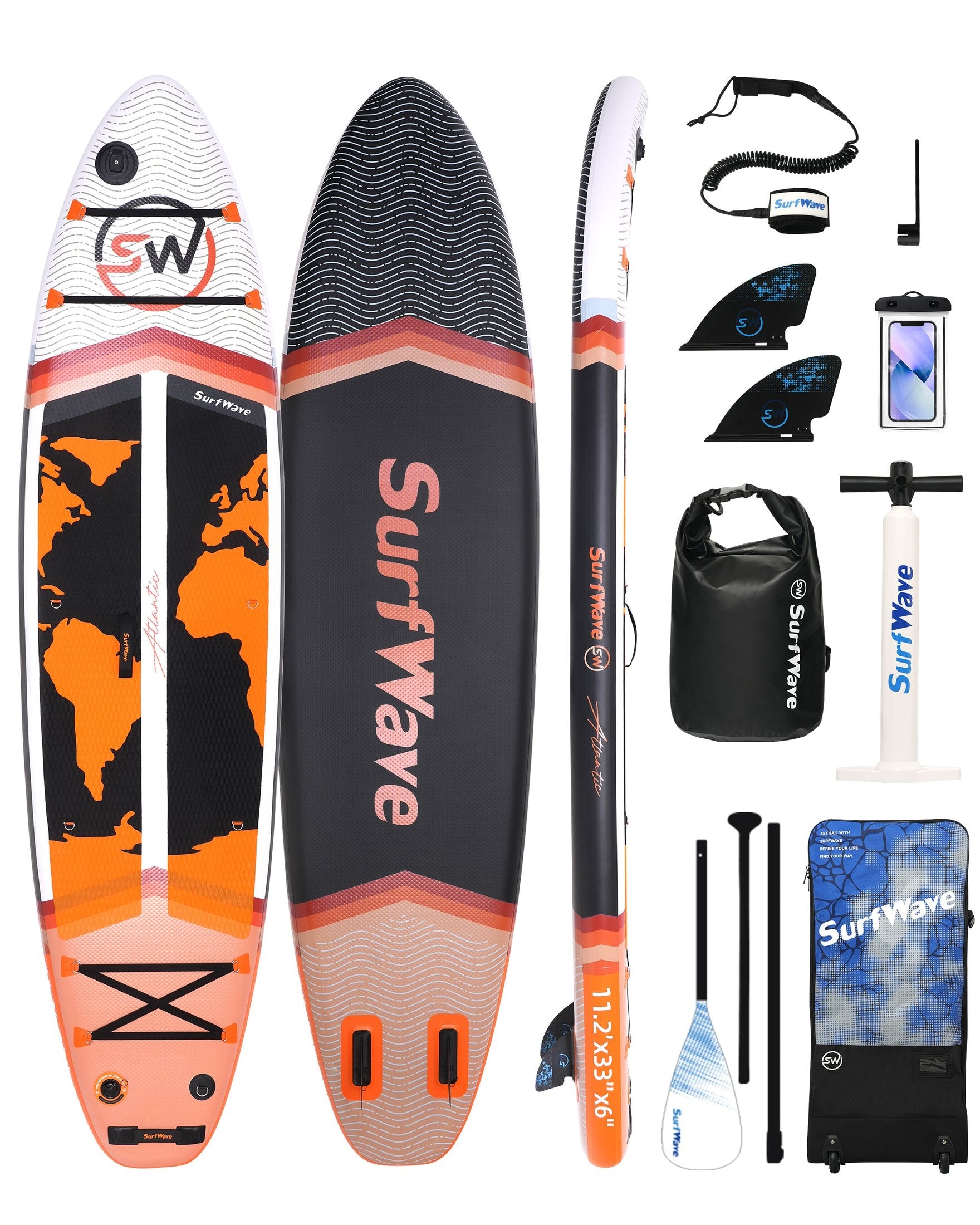 Inflatable Stand Up Paddle Board 11'x34'x6' With Accessories